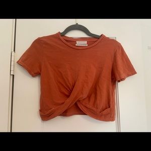 Urban Outfitters Cropped Tee in Burnt Orange
